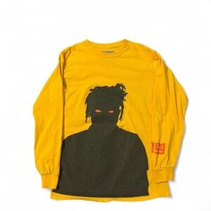 Juice Wrld 999 red eye long sleeve merch tee shirt yellow size S mens